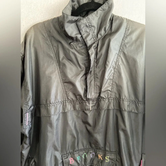 Brooks windbreaker rain running pullover jacket Sz L - Picture 4 of 12
